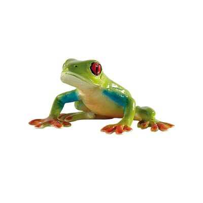Frosch-Tierfigur mit roten Augen