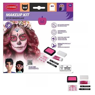 Kit de maquillaje para el Día de Muertos de Halloween