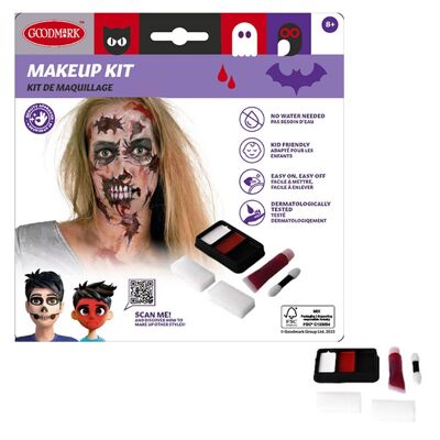 Kit de maquillaje de zombis para Halloween