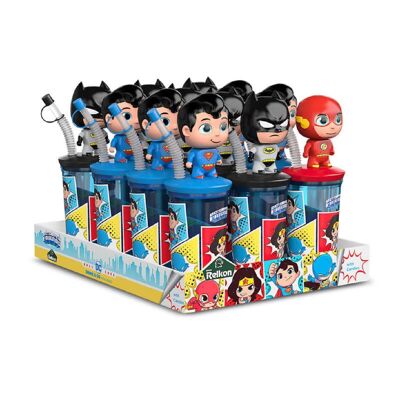 Tasse mit Strohhalm DC Super Heroes + Süßwaren
