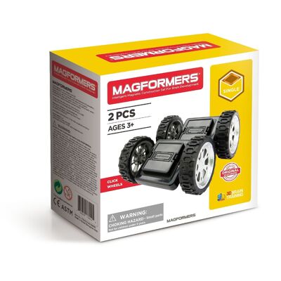 Magformers Click Wheels Construction Game Set 2 Pieces