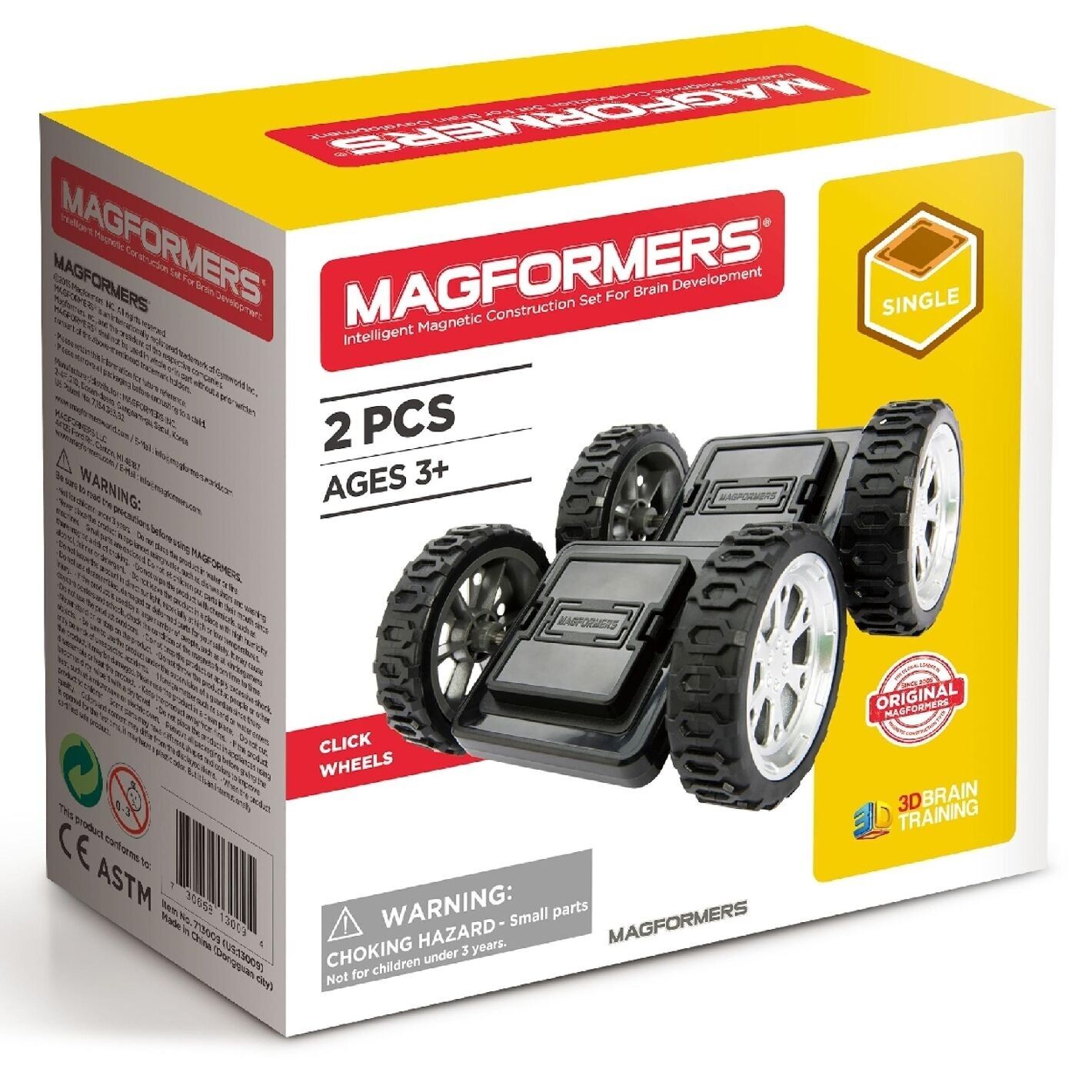 Jeu de Construction Magformers Click Wheels Set 2 Pièces