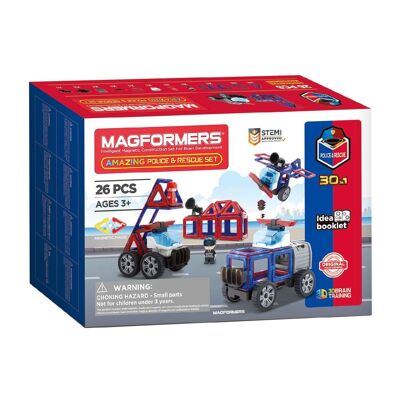 Magformers Police & Rescue Set 26 Piece Construction Game