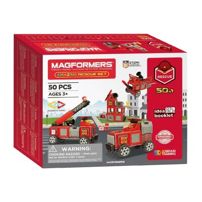 Jeu de Construction Magformers Amazing Rescue Set 50 Pièces