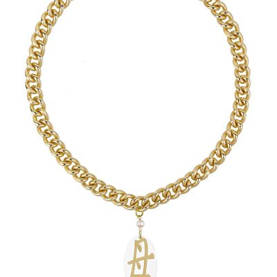 Collier de perles en plexi mère
