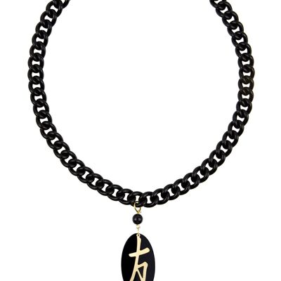 Black Plexi Friendship Necklace