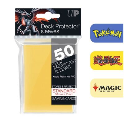 Sleeves Protection Cartes Jaunes 50 Pièces