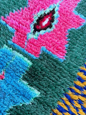 tapis berbere marocain moderne boucherouite couloir 6