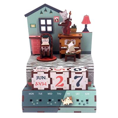 DIY Houten Puzzel Kalender, The Cats Musical, Tone-Cheer, TQ004, 10,4×8,9×13,3cm