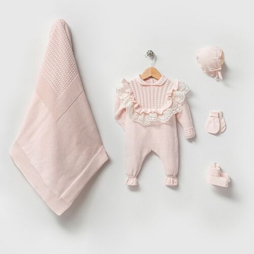 Organic Cotton 0-3M Newborn Madame Baby Knitwear Set