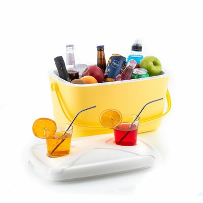 Yellow Portable Refrigerator | Beach Fridge | Beach Cooler | Portable Refrigerator - InnovaGoods