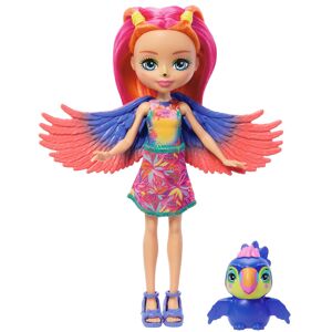 Mattel - Réf : HRX83 - Enchantimals Sunshine Beach, Trippi Toucan et Son Animal de Compagnie Canopy