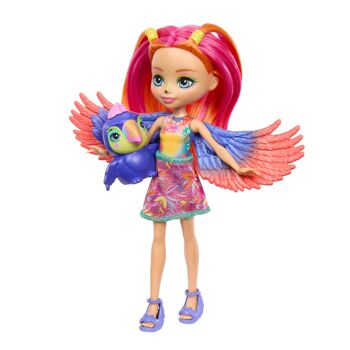 Mattel - Réf : HRX83 - Enchantimals Sunshine Beach, Trippi Toucan et Son Animal de Compagnie Canopy 5