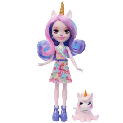 Mattel - Réf : HRX84 -  Enchantimals Sunshine Beach, Ulia Licorne et son amie Pacifica