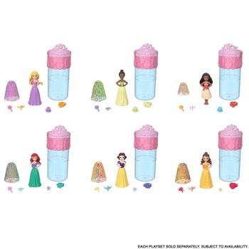 Mattel - Réf : HRN63 - Disney Princesses - Royauté Color Reveal Série Garden-Party - Coffret Mini Poupées - 3 Ans Et + 4