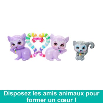 Mattel - Réf : HRX86 - Enchantimals Sunshine Beach-Famille Lorinda Lémur, son ami Ringer et sa fratrie 3