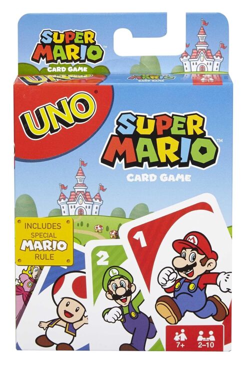 Mattel - Réf : DRD00 - Mattel Games - Uno Super Mario Bros - Jeu De Cartes Famille - 7 Ans Et +