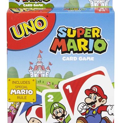 Mattel - Réf : DRD00 - Mattel Games - Uno Super Mario Bros - Jeu De Cartes Famille - 7 Ans Et +