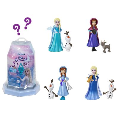 Mattel - Réf : HRN77 - Mattel Disney la Reine des Neiges Ice Reveal Mini-poupées avec gel Squishy Ice et 6 surprises, dont un personnage du film et des éléments de jeu (les poupées peuvent varier)