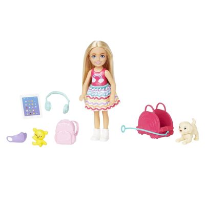 Mattel – Ref: HJY17 – Barbie – Chelsea Travelling Doll Box – Fashion Doll Box – ab 3 Jahren