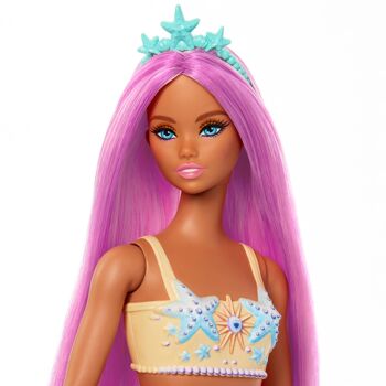 Mattel - Réf : HRR05 - Barbie - Poupées Sirènes Avec Cheveux Et Nageoire Colorés Et Serre-Tête 2