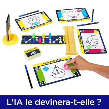 Mattel - Réf : HYH76 - Mattel Games - Pictionary vs AI - Jeu De Société Interactif Contre Intelligence Artificielle, Jeu Dessin, Pour 2 À 4 Joueurs, Jouet Enfants Et Adultes, A Partir De 8 Ans, Version Française 5