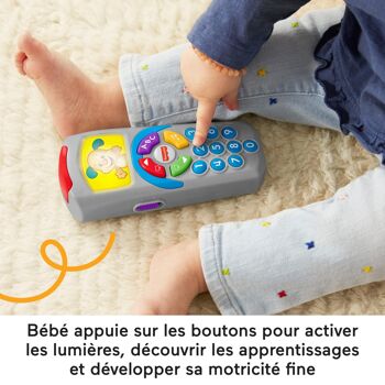 Mattel - Réf : HXB87 - Fisher-Price  - Jouet D’Éveil Musical La Télécommande De Puppy Rires & Éveil, Version Française, Stimulation Vue, Ouïe Et Motricité Fine, Jouet Enfant, A Partir De 6 Mois 4