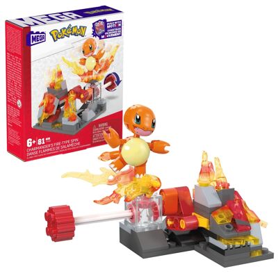 Mattel - Ref: HTH86 - Mega-Pokémon-Dancing Charmander Flames-Building Box (81 Pcs)