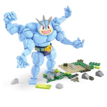 Mattel - Réf : HTH70 - Mega Pokémon Coffret Construction Mackogneur Mécanisé Avec Nouvelle Brique De Mouvement, Figurine Avec 4 Bras Articulés, Hauteur 18 Cm, 401 Pièces, Jouet Enfant, A Partir De 4 Ans 2