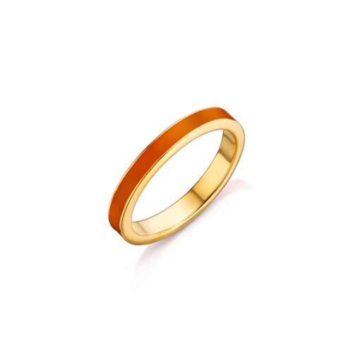 FLAME ORANGE ENAMEL STACKING BAND