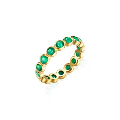 Green Onyx Eternity Stacking Ring