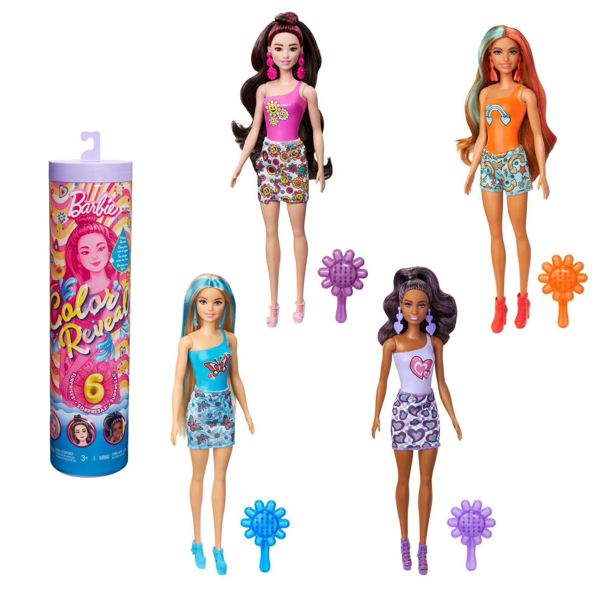 Buy wholesale Mattel Ref HRK06 Barbie Color Reveal Groovy Series Doll Assortment Box Accessories with 6 Surprises Included Collectible Children s Toy From 3 Years