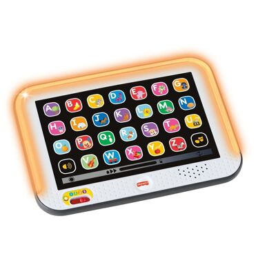 Mattel - Ref: HXB67 - Fisher-Price - My Laughing and Awakening Progressive Awakening Tablet Toy with music and lights, for children from 1 year old, French version