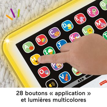 Mattel - Réf :  HXB67 - Fisher-Price - Jouet Ma Tablette Éveil Progressif Rires et Éveil avec musique et lumières, pour enfants à partir de 1 an, version française 4