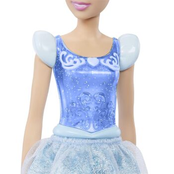 Mattel - Réf :  HLW06 - Princesses Disney - Poupée Cendrillon articulée avec tenue scintillante et accessoires dont chaussures et diadème, Jouet Enfant, Dès 3 ans 4