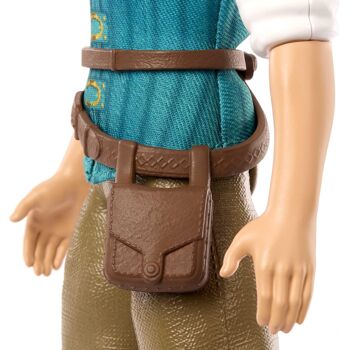 Mattel - Réf : HLV98 - Disney Princesses - Poupée articulée Flynn Rider avec tenue emblématique avec chemise en tissu, sacoche à la ceinture, pantalon et bottes moulés, à collectionner, Jouet Enfant, Dès 3 ans 4