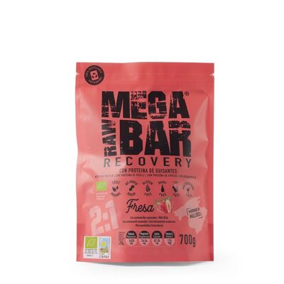 MEGA RECOVERY STRAWBERRY - Powder for protein shakes and post-workout muscle recovery with real strawberries