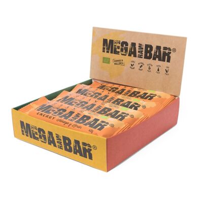 MEGARAWBAR 1 BOITE 12X40G ORANGE ET CITRON -Barres Énergétiques Haute Performance, Bio et Écologiques