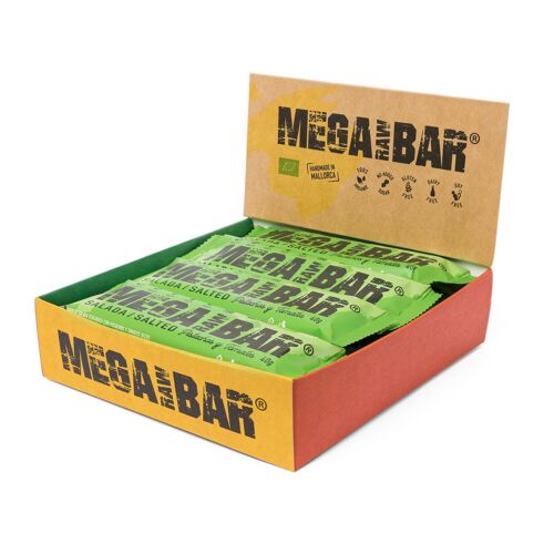 MEGARAWBAR 4 BOX 12X40G PISTACHOS Y TOMATE SECO - Barritas Energéticas de Alto Rendimiento , Orgánicas, Ecológicas, con Pistachos y Tomate Seco
