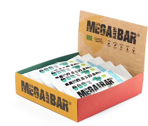 MEGARAWGEL MENTA CON AGUA DE MAR BOX 10X50G - Gel energético natural, ecológico, de alta digestibilidad, rápida absorción con Agua de Mar hipertónica y sabor a Menta