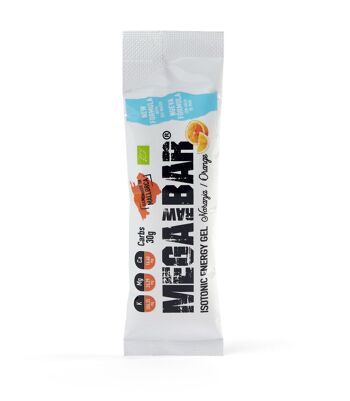 MEGARAWGEL ORANGE AVEC EAU DE MER BOITE 10X50G - Gel énergétique naturel, écologique, hautement digestible, à absorption rapide, au goût hypertonique d'Eau de Mer et d'Orange 3