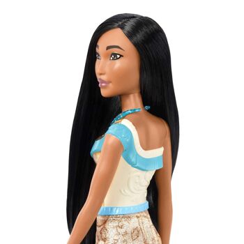 Mattel - Réf : HLW07 - Princesses Disney - Poupée Pocahontas articulée avec tenue scintillante et accessoires dont chaussures et collier, Jouet Enfant, Dès 3 ans 5