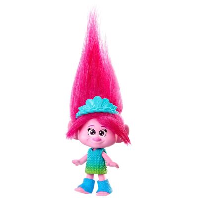 Mattel - Rif: HNF06 - Trolls 3, personaggio di papavero con capelli luminosi e vestito rimovibile, 5 articolazioni, da collezione, giocattolo per bambini, a partire da 3 anni