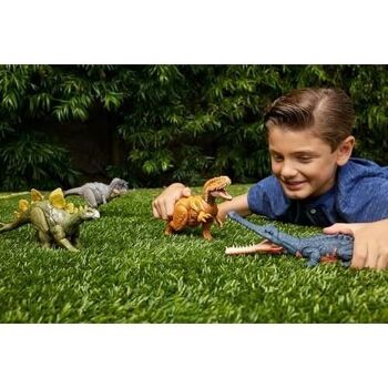 Mattel - Réf : HTK71 - Jurassic World Figurine Articulée Dinosaure Gryposuchus Rugissement Féroce Avec Fonction Attaque, Jeu Connecté, Réalité Augmentée, Jouet Enfant, A Partir De 4 Ans 2