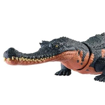 Mattel - Réf : HTK71 - Jurassic World Figurine Articulée Dinosaure Gryposuchus Rugissement Féroce Avec Fonction Attaque, Jeu Connecté, Réalité Augmentée, Jouet Enfant, A Partir De 4 Ans 5