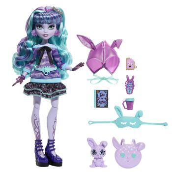 Mattel - Réf : HLP87 - Monster High - Coffret Soirée Pyjama Twyla Et Dustin - Poupée - 4 Ans Et + 4