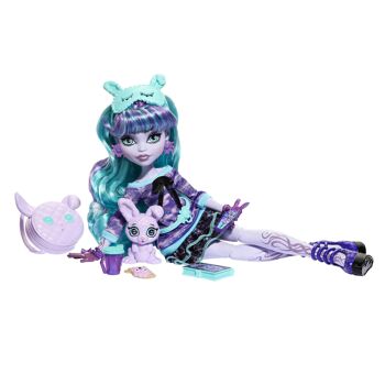 Mattel - Réf : HLP87 - Monster High - Coffret Soirée Pyjama Twyla Et Dustin - Poupée - 4 Ans Et + 5