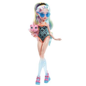 Mattel - Réf : HHK55 - Monster High - Poupée Lagoona Blue Avec Accessoires Et Piranha De Compagnie, Poupée Mode Articulée, Cheveux Multicolores, Jouet Enfant, Dès 3 Ans 3