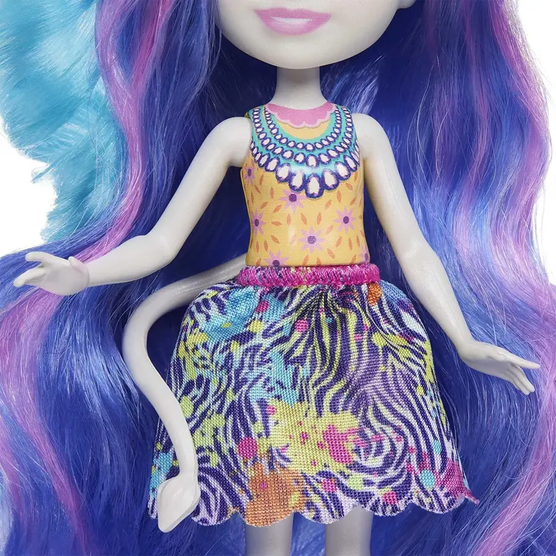 Enchantimals Coffret Gala Enchanté Poupée Zemirah Zèbre & Grainy 15 Cm, 5 Accessoires De Coiffure Inclus, À Collectionner, Jouet Enfant, Dès 4 Ans, HNV28