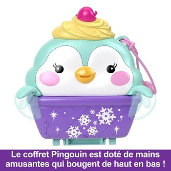 Mattel - Réf : HRD34 - Polly Pocket - Coffret Pingouin Des Neiges Avec 2 Mini-Figurines, 12 Accessoires, 6 Éléments De Jeu, Jouet Voyage, Jouet Enfant, A Partir De 4 Ans 5